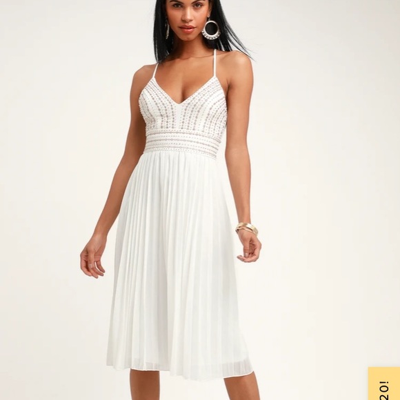 Lulus NWT Delilah Embroidered Dress NWT - Picture 4 of 4